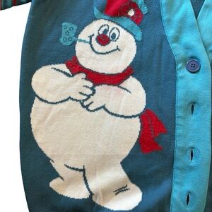 Festive Snowman Cardigan Sweater